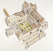 Buildwas Abbey, 12th century, (c1990-2010). Artist: Terry Ball