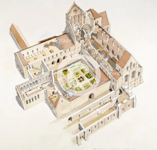 Buildwas Abbey, 12th century, (c1990-2010). Artist: Terry Ball.
