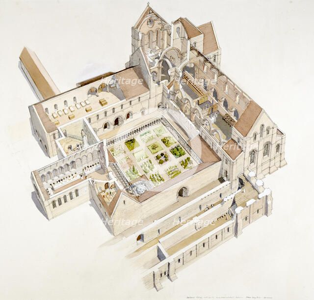 Buildwas Abbey, 12th century, (c1990-2010). Artist: Terry Ball.