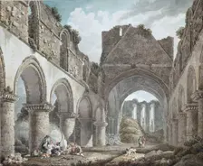 Buildwas Abbey, Shropshire, c1760-1800. Artist: Michael Angelo Rooker