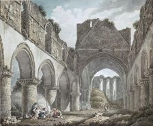 Buildwas Abbey, Shropshire, c1760-1800. Artist: Michael Angelo Rooker