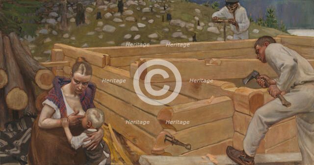 Building, 1903. Creator: Akseli Gallen-Kallela.