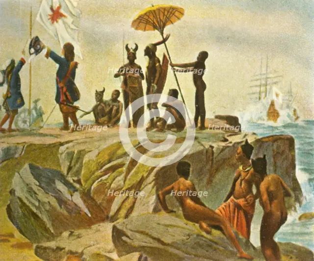 Building colonies on the African coast, 1 January 1683, (1936). Creator: Unknown.