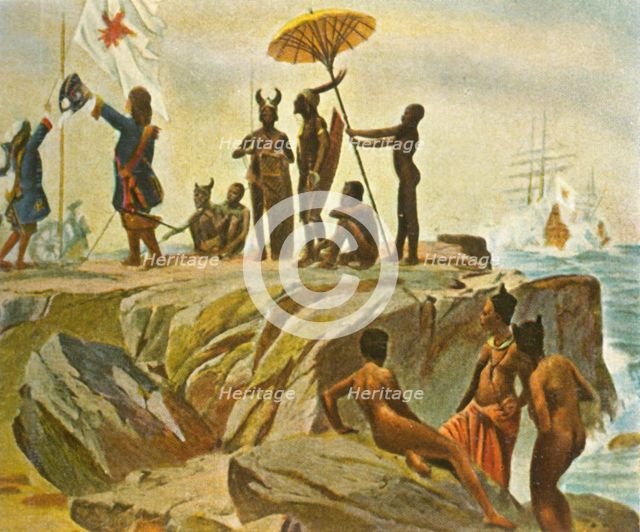 Building colonies on the African coast, 1 January 1683, (1936). Creator: Unknown.