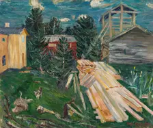 Building a House, 1932. Creator: Eric Hallstrom