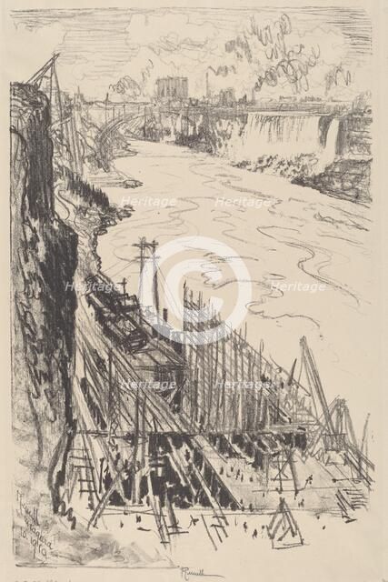 Building a Power House, 1910. Creator: Joseph Pennell.