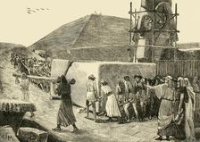 Building a Pyramid 1890. Creator: Unknown