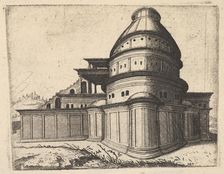 Building [Aerarii Publici Rome] from the series Ruinarum variarum fabricarum delineatione..., 1554. Creator: Lambert Suavius