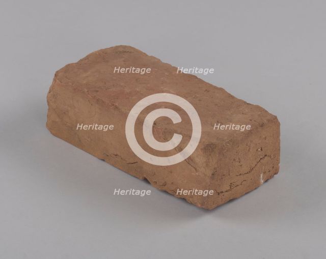 Building brick from Spelman College's Upton Hall, ca. 1905. Creator: Unknown.