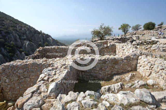 Building Delta at Mycenae, Greece. Artist: Samuel Magal