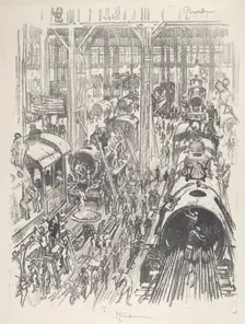 Building Engines for the Allies, 1917. Creator: Joseph Pennell