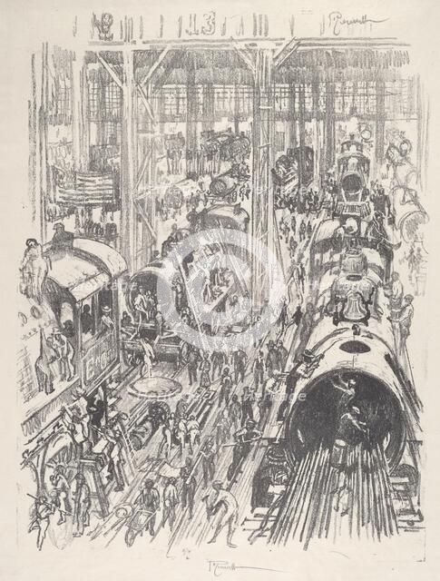 Building Engines for the Allies, 1917. Creator: Joseph Pennell.