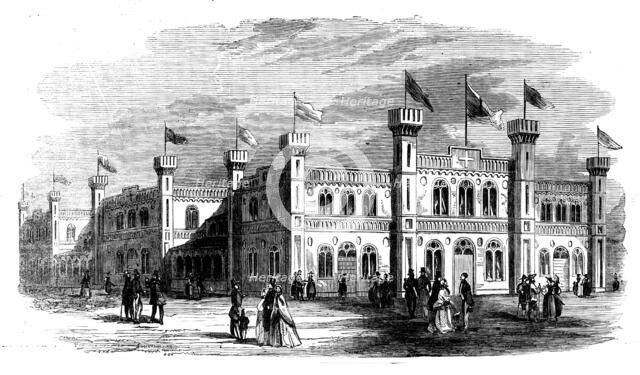 Building erected at Zurich for the Celebration of the Swiss National Musical Festival, 1858. Creator: Unknown.