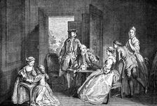 Building Houses with Cards 1743.Artist: Truchy