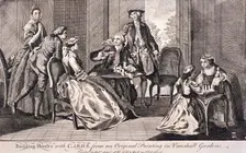 Building houses with cards' c1745. Artist: Benjamin Cole