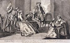 Building houses with cards' c1745. Artist: Benjamin Cole