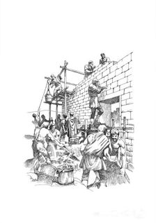 Building Hadrian's Wall, c122 (c1985-c2000). Artist: Philip Corke