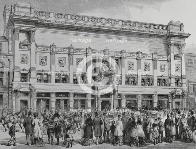 Building of The Institute of Painters in Water Colours, built in Piccadilly by..., 1883.  Creator: Unknown.