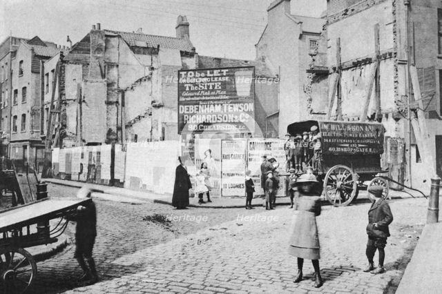 Building site to let, East End of London, 1912. Creator: Unknown.