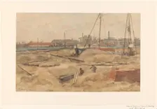 Building site at the Wilhelmina guesthouse, Amsterdam, 1892. Creator: Willem Steenhoff