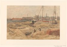 Building site at the Wilhelmina guesthouse, Amsterdam, 1892. Creator: Willem Steenhoff