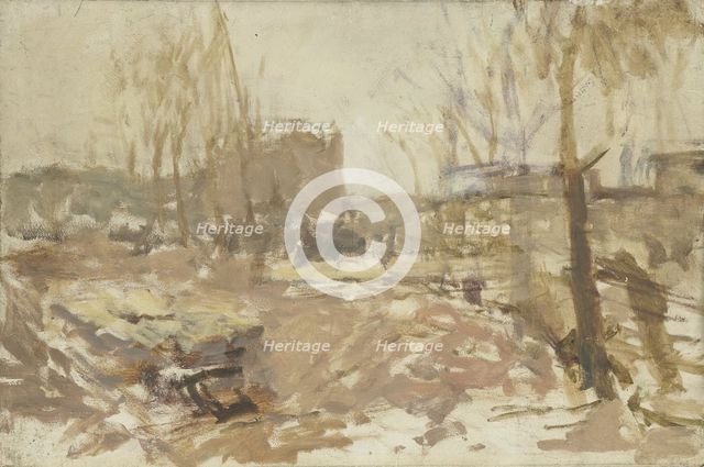 Building site at De Clercqstraat, c.1880-c.1923.  Creator: George Hendrik Breitner.
