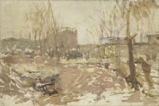 Building site at De Clercqstraat, c.1880-c.1923. Creator: George Hendrik Breitner