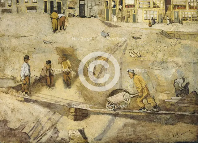 Building Site in Amsterdam, 1891. Creator: Richard Roland Holst.