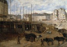 Building the avenue de l'Opera, in 1878, 1st and 2nd arrondissements, Paris, 1878. Creator: Unknown