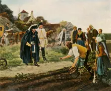 Building the country after the Seven Years War: the King Overall, (1936). Creator: Unknown