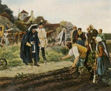 Building the country after the Seven Years War: the King Overall, (1936). Creator: Unknown