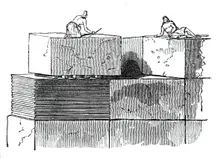 Building the Pyramids, 1844. Creator: Unknown