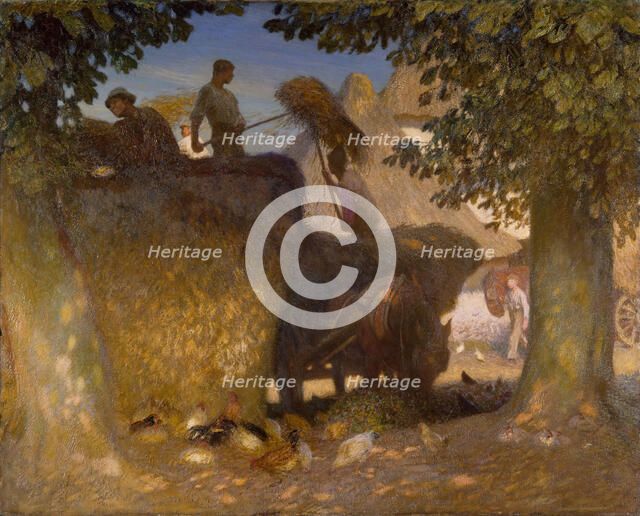 Building the Rick, 1907. Creator: George Clausen.
