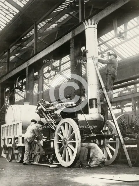 'Building the "Rocket" - in 1935', 1935. Creator: Unknown.