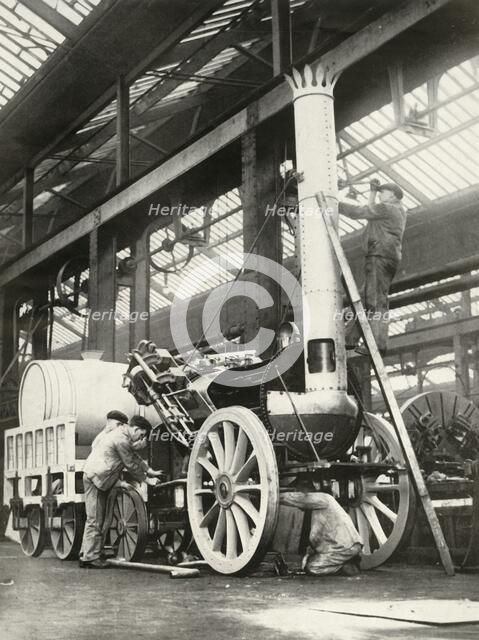 'Building the "Rocket" - in 1935', 1935. Creator: Unknown.