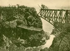 Building the Zambesi Railway Bridge c1930. Creator: ENA