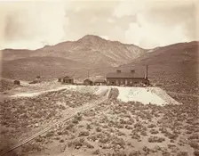 Buildings of Sutro Tunnel, 1875, printed ca. 1876. Creator: Carleton Emmons Watkins