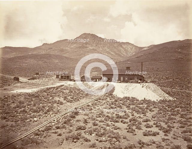 Buildings of Sutro Tunnel, 1875, printed ca. 1876. Creator: Carleton Emmons Watkins.