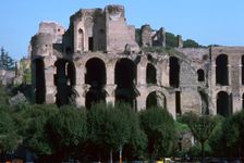 Buildings of the Palatine Hill seen across the Circus Maximus