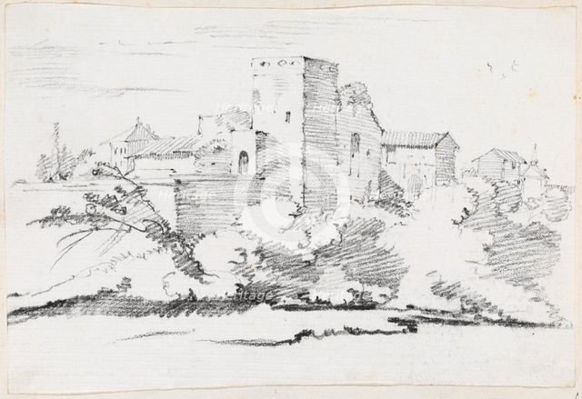 Buildings behind the Vatican, 1744/1750. Creator: Joseph-Marie Vien the Elder.