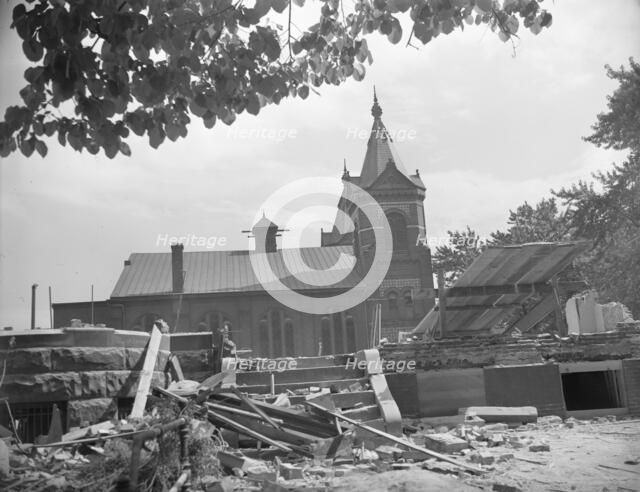 Buildings being torn down on Independence Avenue to make space..., Washington, D.C, 1942. Creator: Gordon Parks.