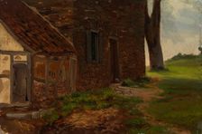 Buildings, exercise, 1854. Creator: Werner Holmberg