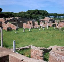 Buildings in Ostia, the main port of Rome, 2nd century