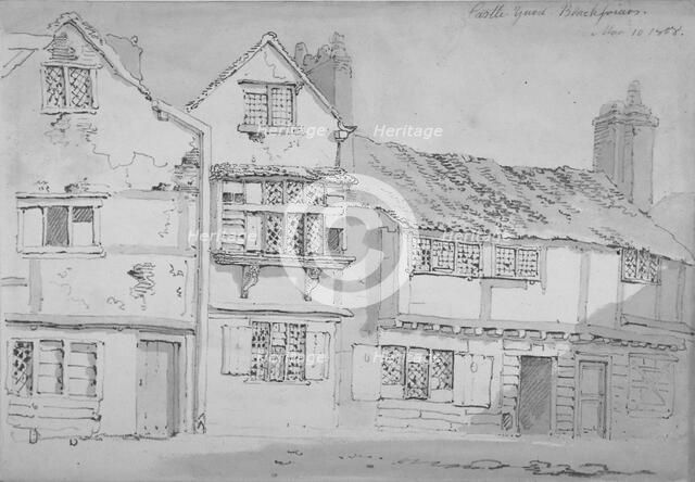 Buildings in Castle Yard, Blackfriars, City of London, 1808. Artist: George Shepherd