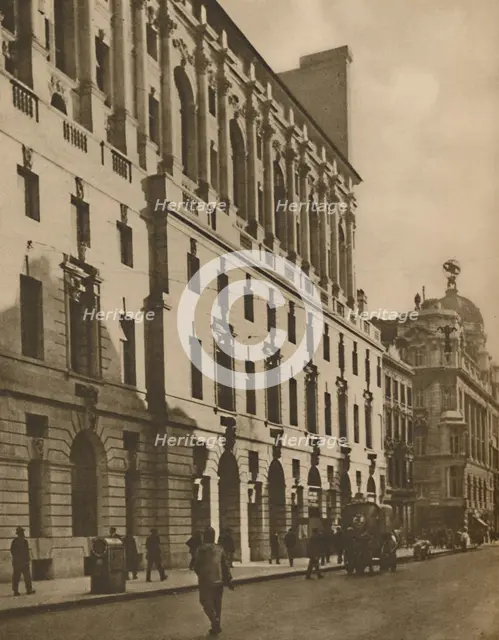 'Buildings Representative of New London in Moorgate Street', c1935. Creator: Walter Benington.