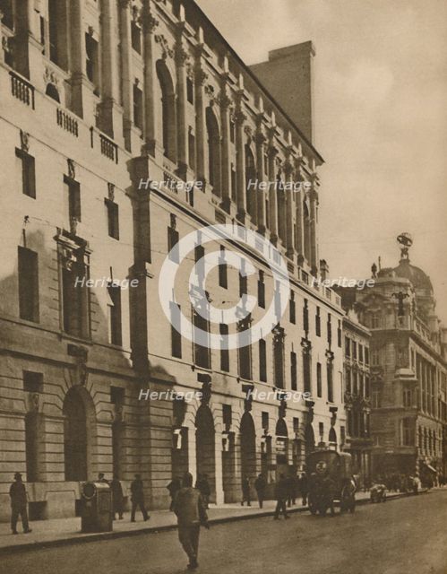 'Buildings Representative of New London in Moorgate Street', c1935. Creator: Walter Benington.