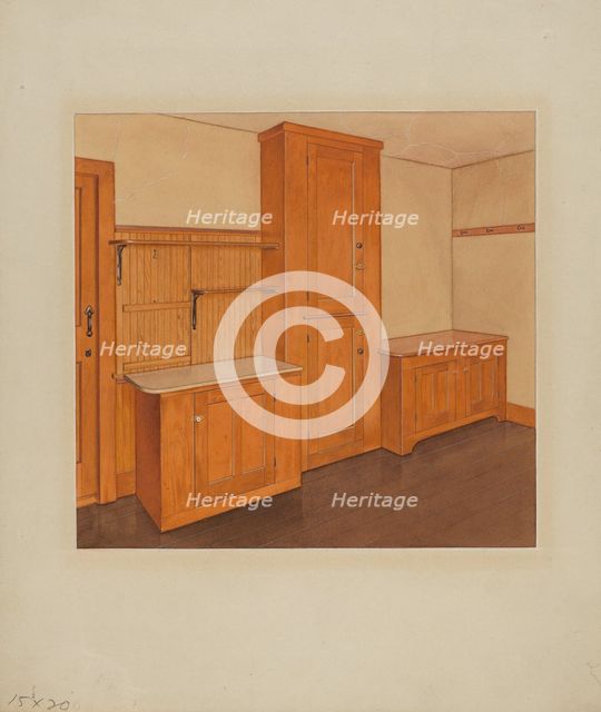 Built-in Cupboard, c. 1938. Creator: John W Kelleher.