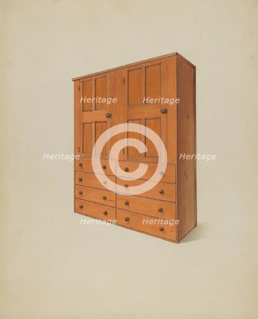 Built-In Drawers, 1937. Creator: John W Kelleher.