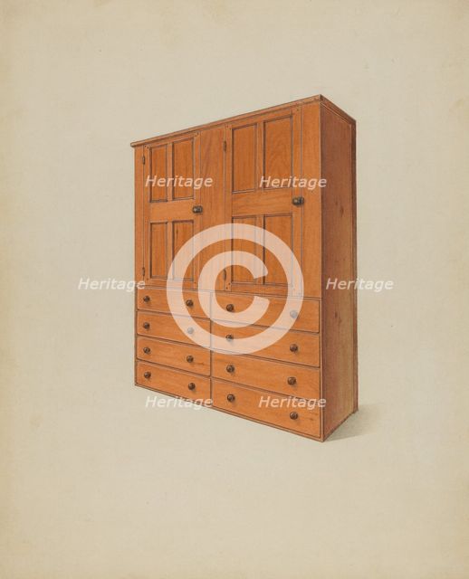 Built-In Drawers, 1937. Creator: John W Kelleher.