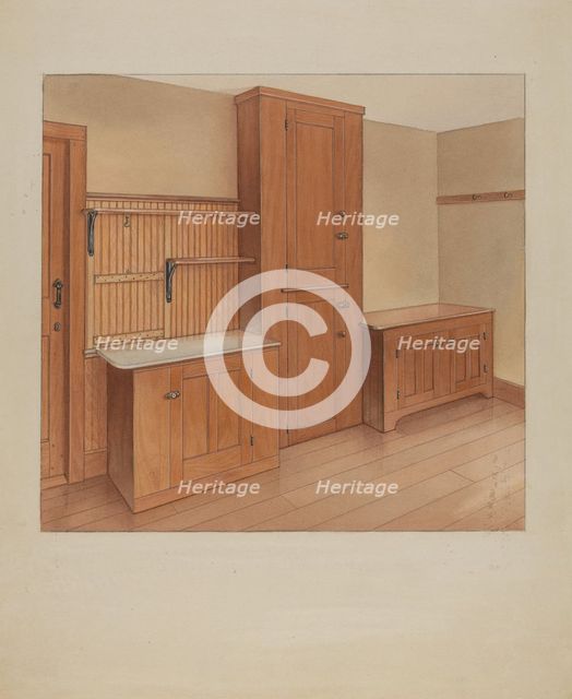 Built-In Furniture, 1937. Creator: Winslow Rich.